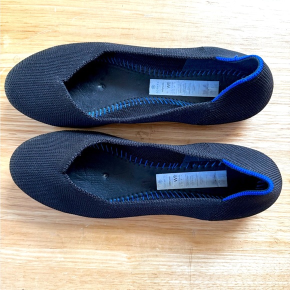 Rothy's Ballet Flats - Black - Round Toe - Size 8 - Picture 1 of 6